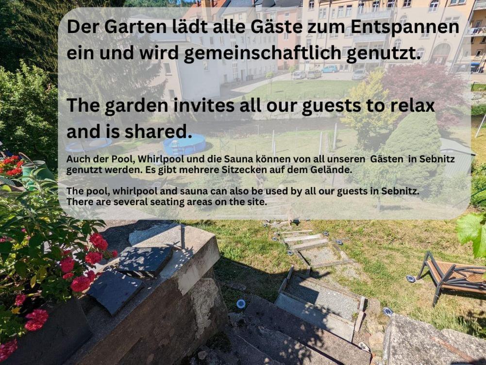Famzi - Urlaubsmagie - Familienwohnung Mit Gemeinschaftsgarten, -Sauna & -Pool Sebnitz Exterior foto