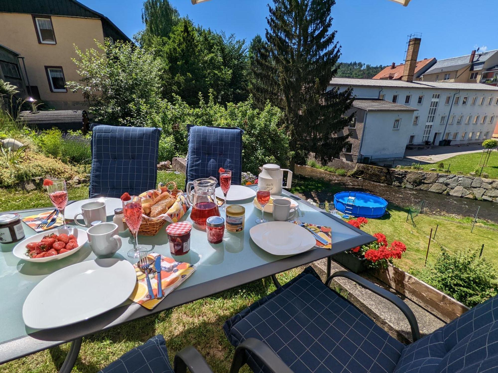 Famzi - Urlaubsmagie - Familienwohnung Mit Gemeinschaftsgarten, -Sauna & -Pool Sebnitz Exterior foto